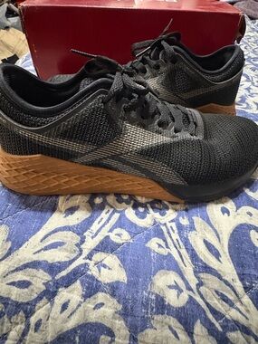 Reebok Black Training Sneakers with Gum Accent